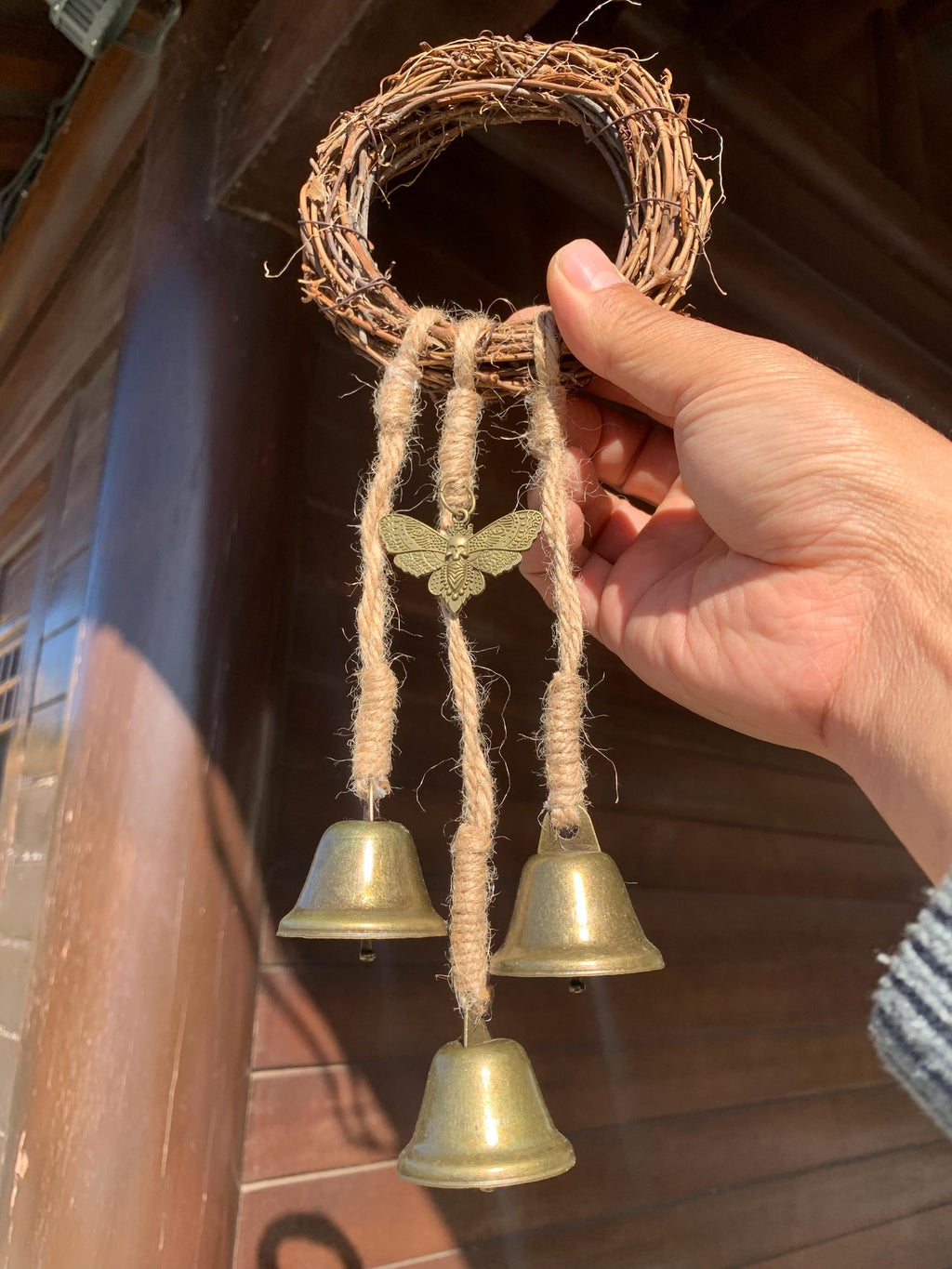 Wreath Witch Bells Door for Home Protection, Good Luck Charm, Yule Gift for Her