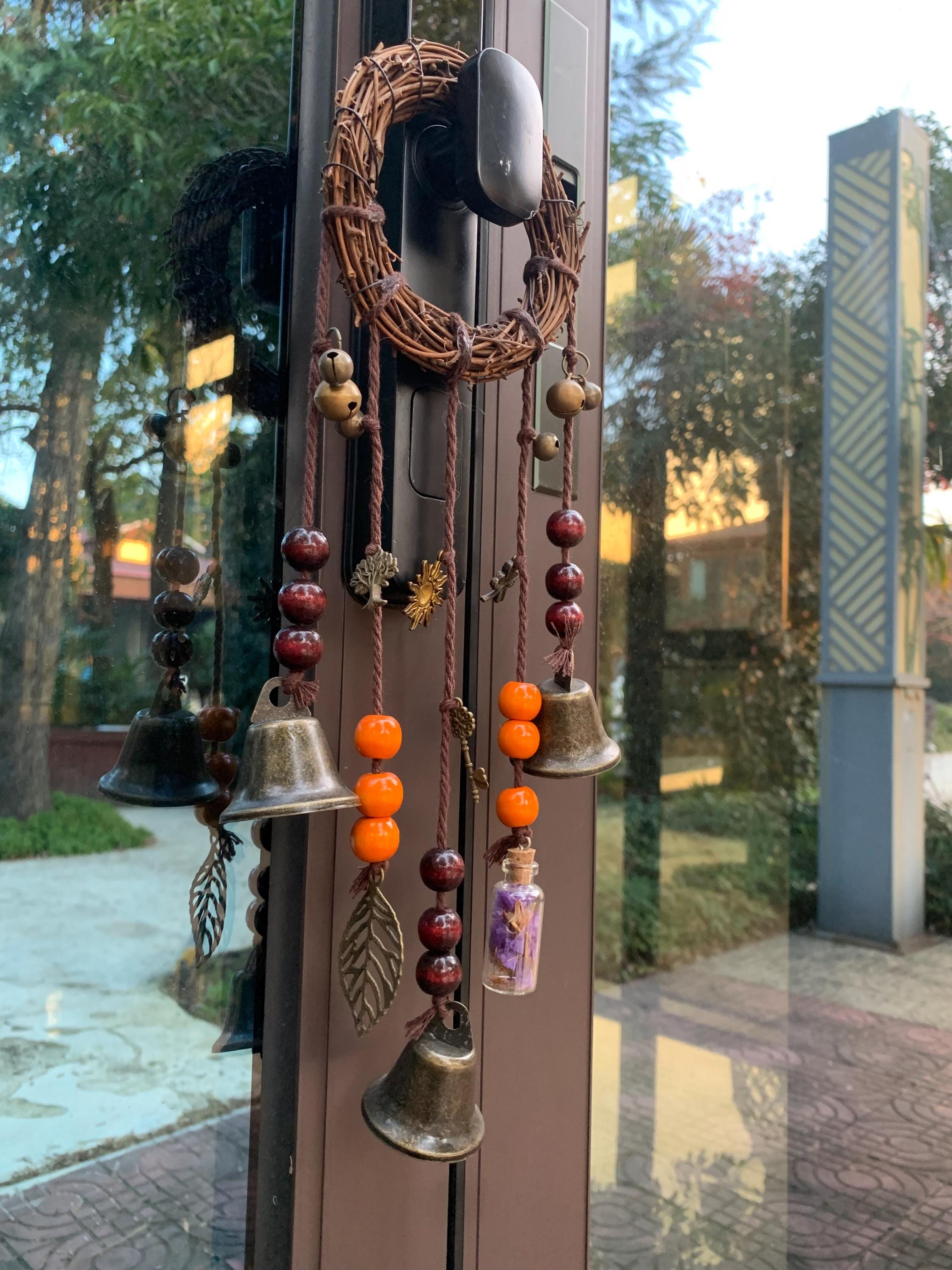 Wreath Witch Bells for Home Protection, Ward Off Negative Energy, Pagan Yule Gift