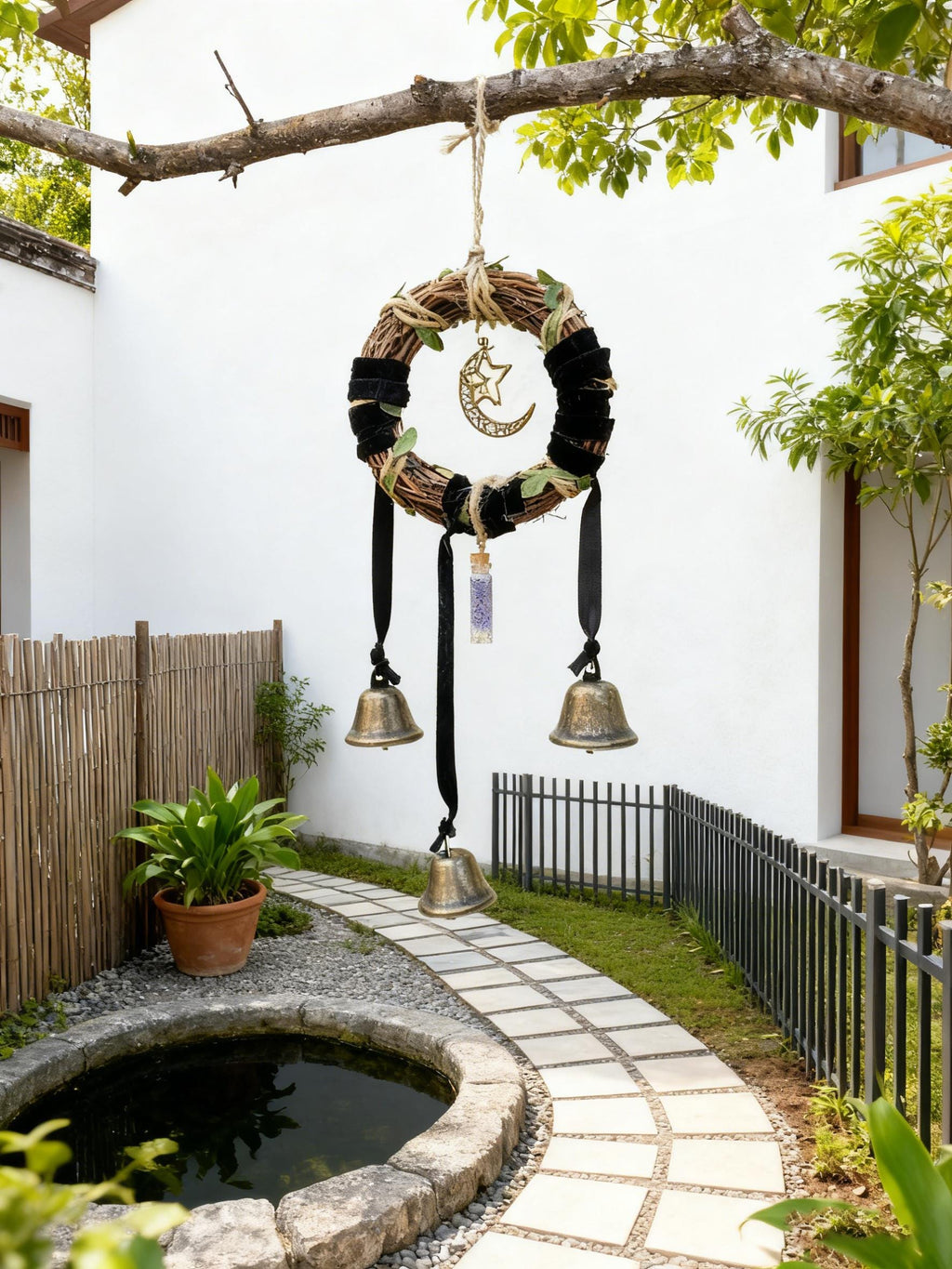 Witch Bells for Door Protection, Ward Off Negativity, Pagan Door Charm