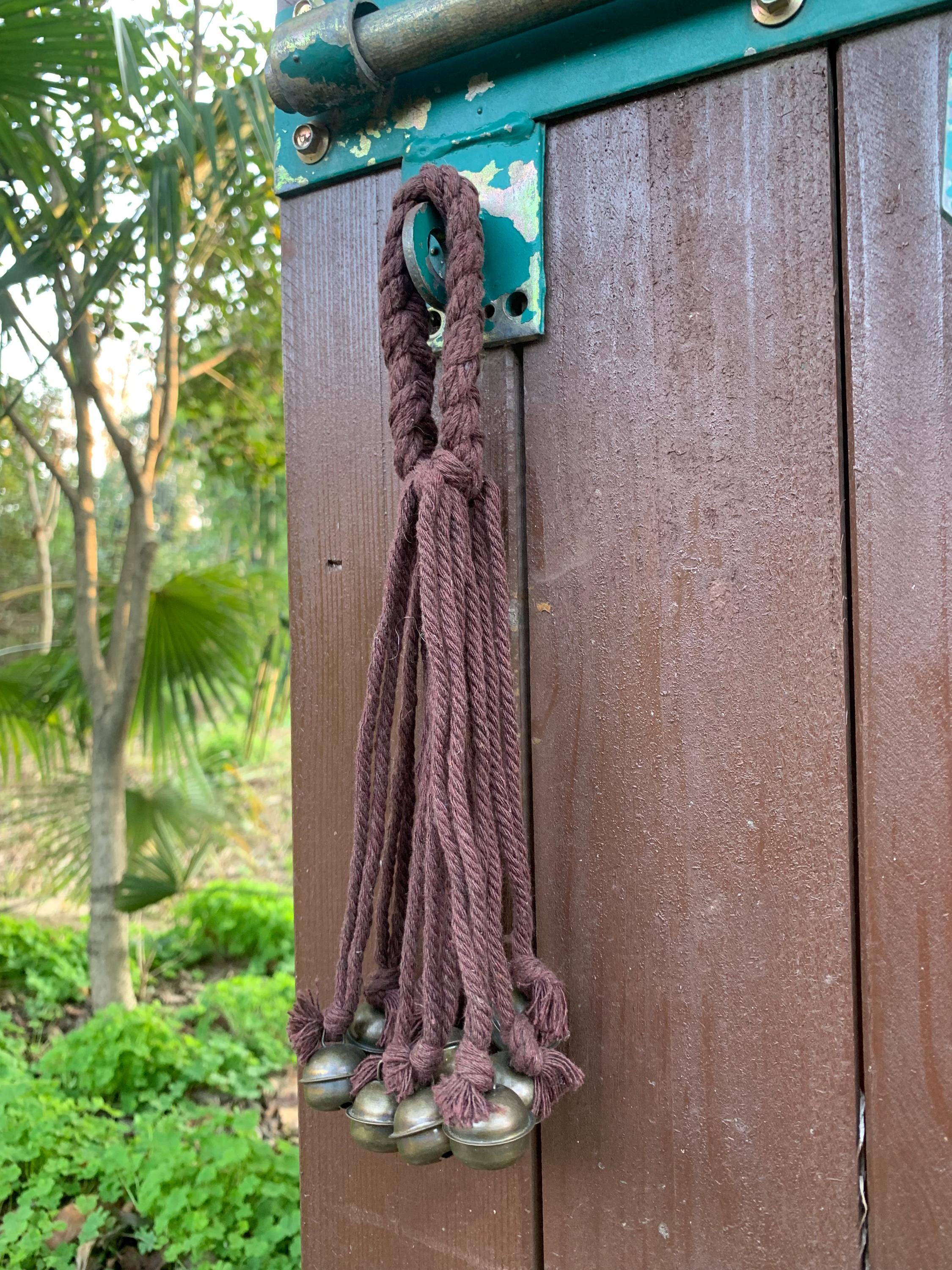 Brown Hanging Witch Bells for Door Protection,  Ward Off Negativity, Witchcraft Supplies & Gothic Home Decor