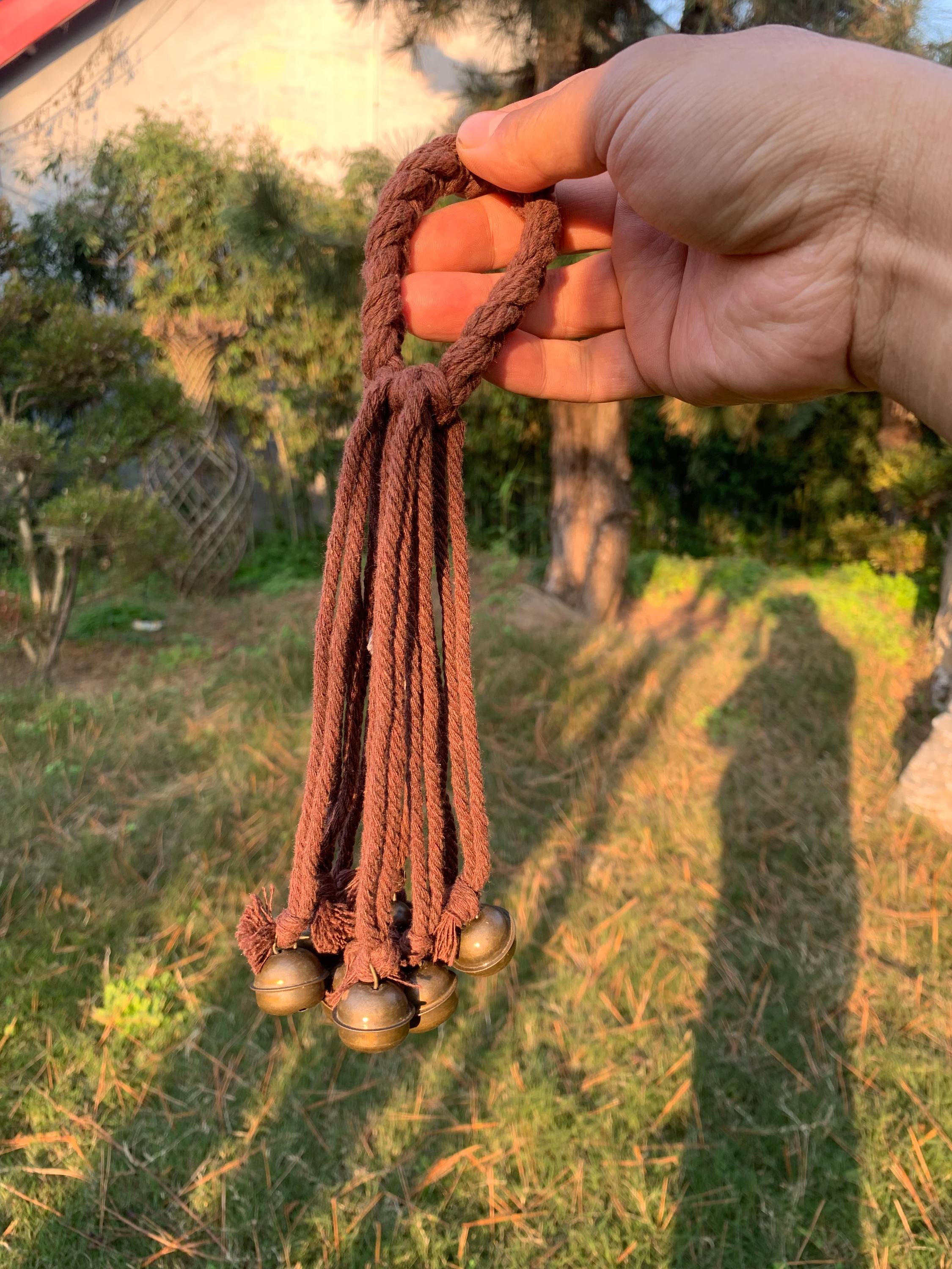 Brown Hanging Witch Bells for Door Protection,  Ward Off Negativity, Witchcraft Supplies & Gothic Home Decor
