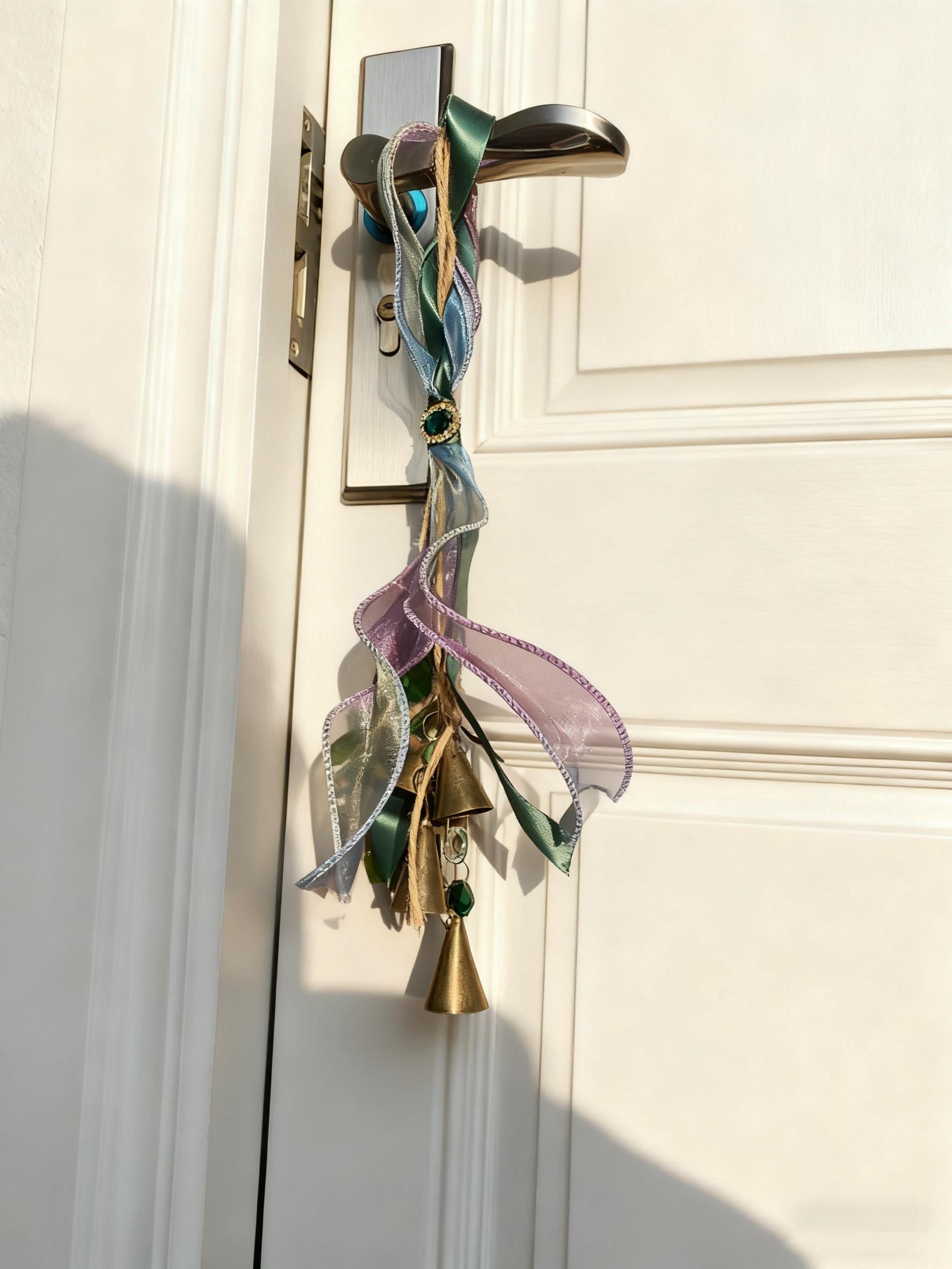 Witch Bell with Ribbons, Protection Charm, Wiccan Supplies, Pagan Decor, Folk Magic, House Blessing, Yule Gift, Handmade Witchcraft