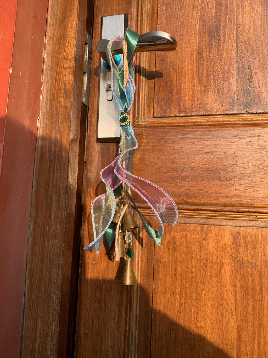 Witch Bell with Ribbons, Protection Charm, Wiccan Supplies, Pagan Decor, Folk Magic, House Blessing, Yule Gift, Handmade Witchcraft