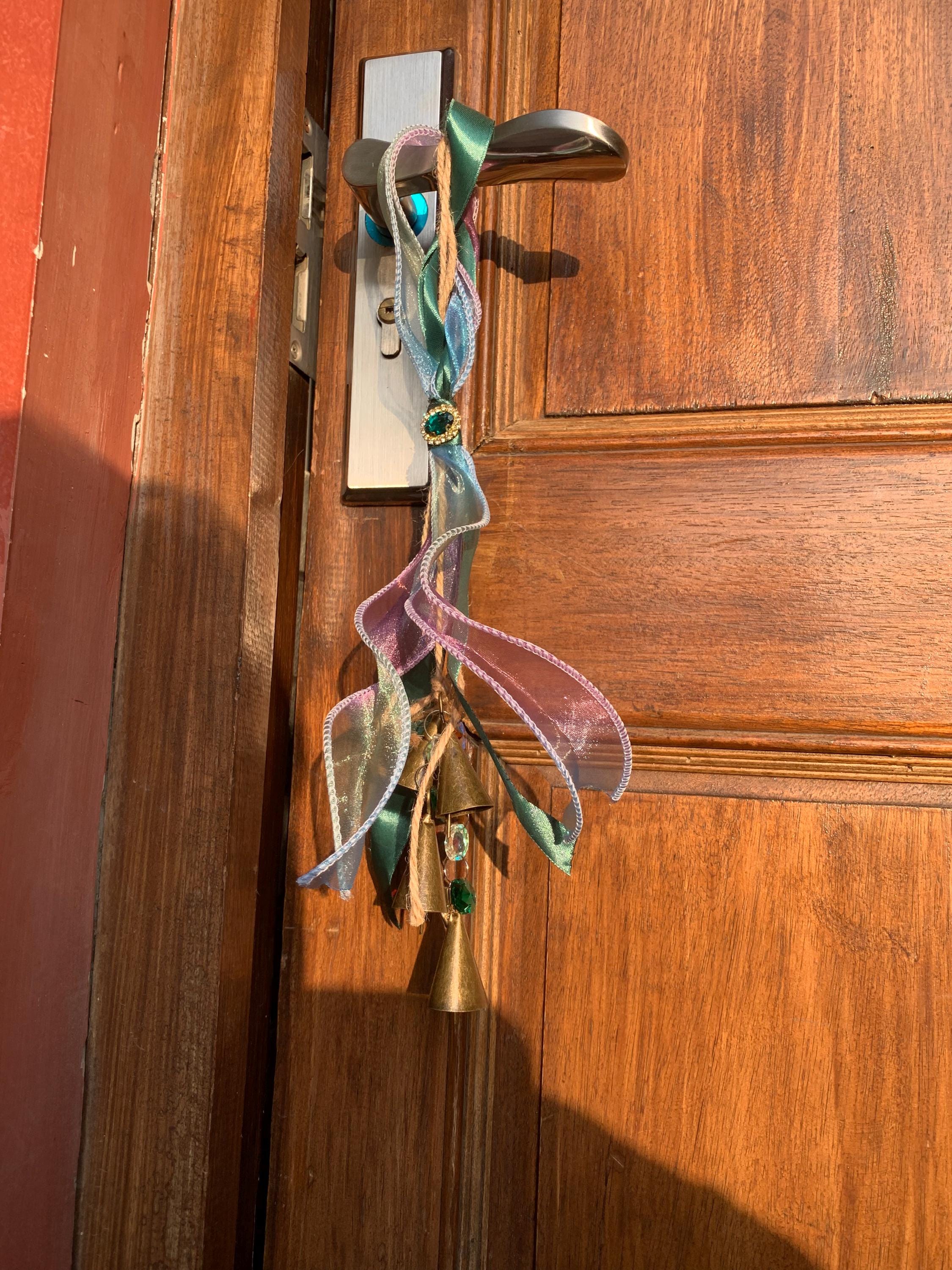 Witch Bell with Ribbons, Protection Charm, Wiccan Supplies, Pagan Decor, Folk Magic, House Blessing, Yule Gift, Handmade Witchcraft