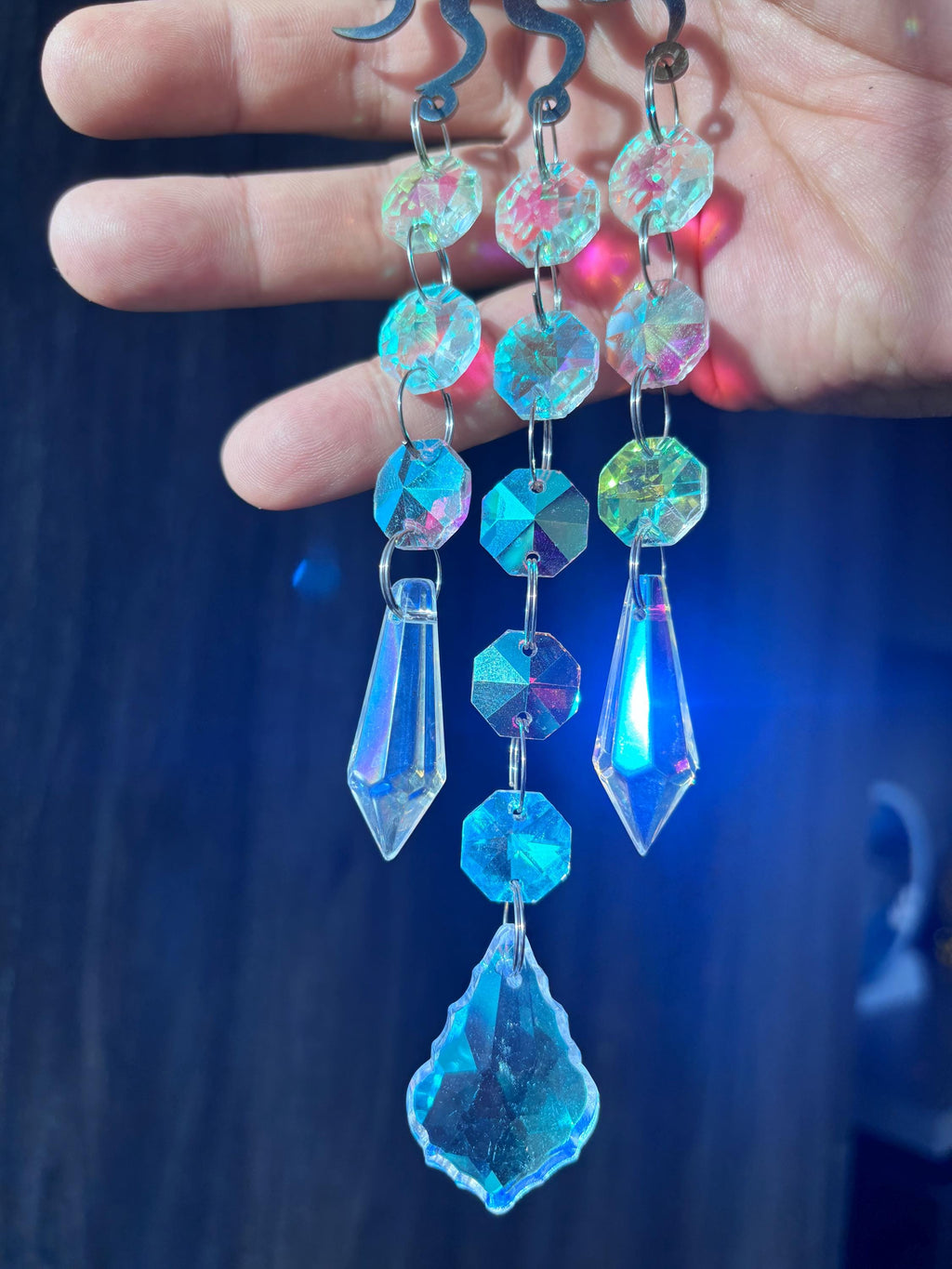 Metal Sunburst Sun Catcher, Captures Rainbows and Light, Sparkling Window Hanging Decor for Home