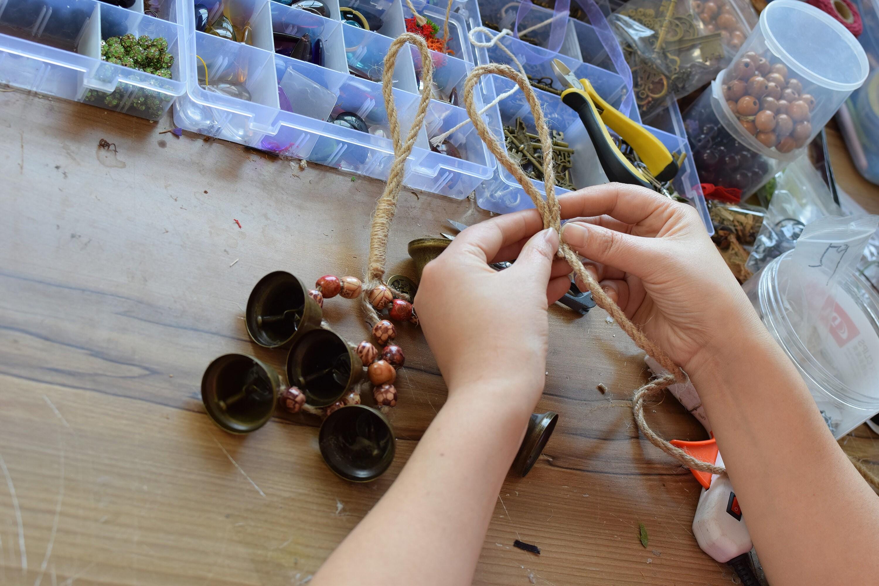 Protection Witch Bells, Doorknob Hanger, Celtic Door Bells, 6 Brass Bells Witchcraft Decor, Protection Talismans, Wicca Decor, Witchy Gift