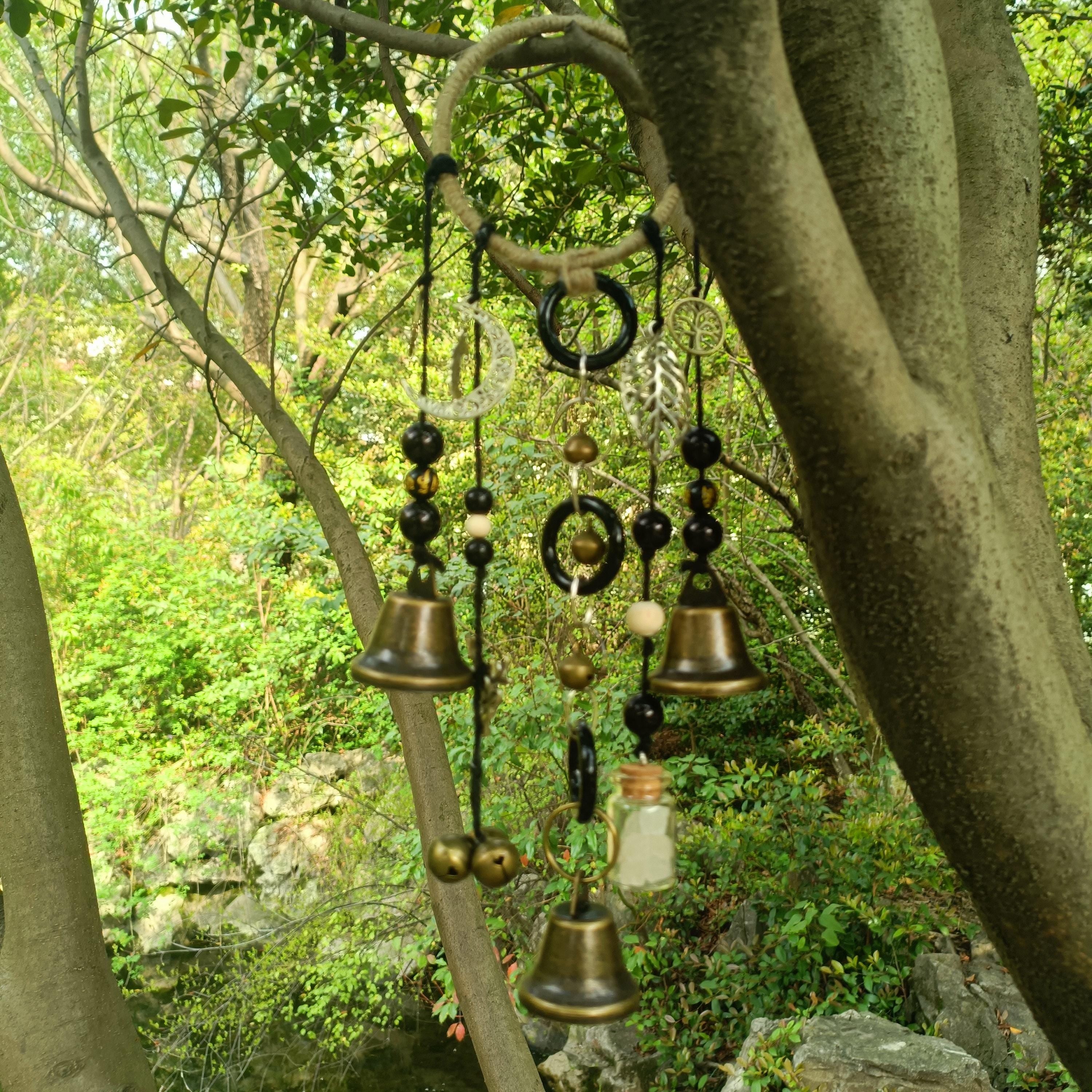 Brass Bells, Witch Bells and Wind Chimes, Hanging Witch Bells, Wicca A