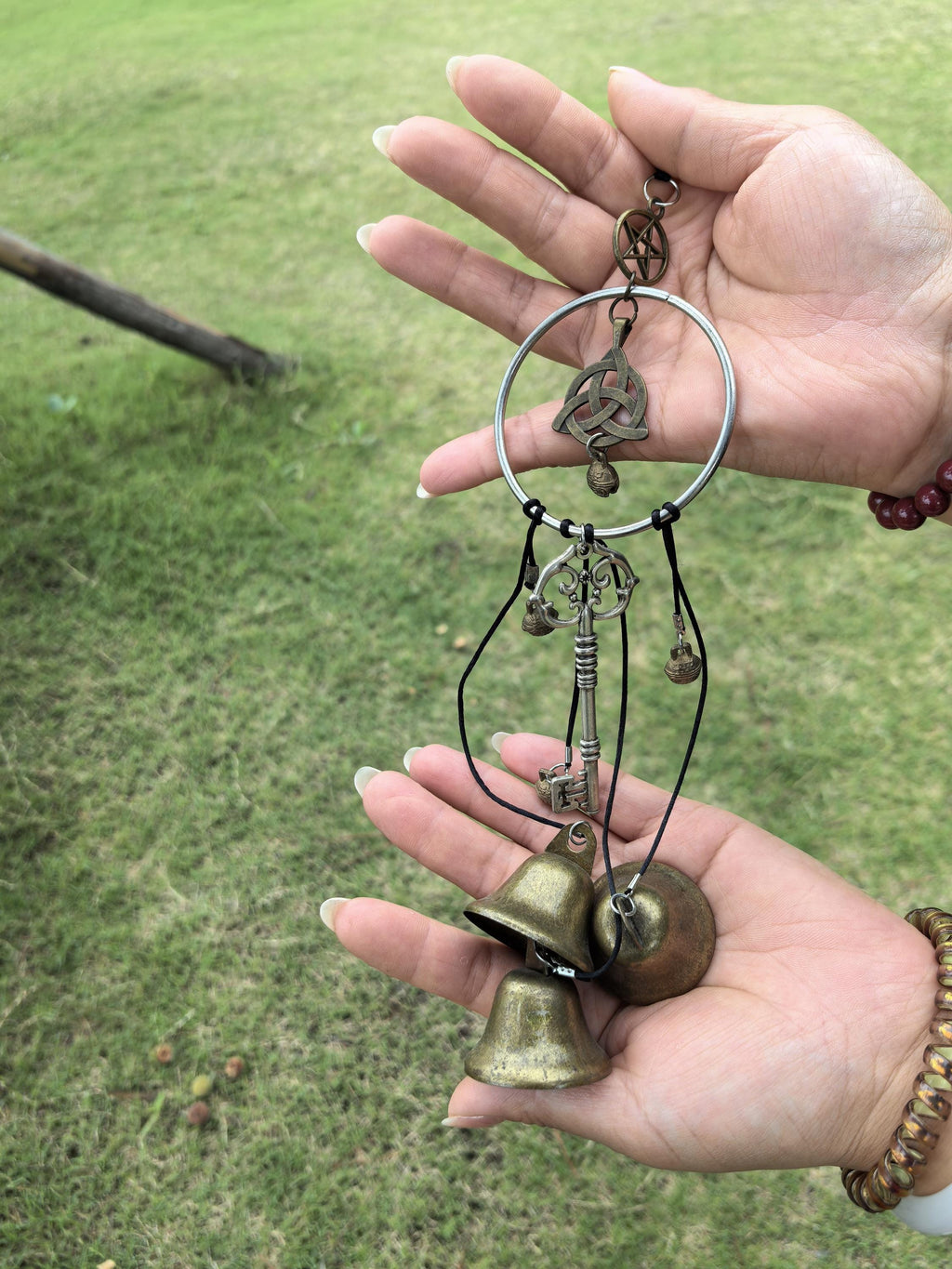 Enchanted Witch Bells, Hanging Witch Bells for Kitchen Door Knob, Hand