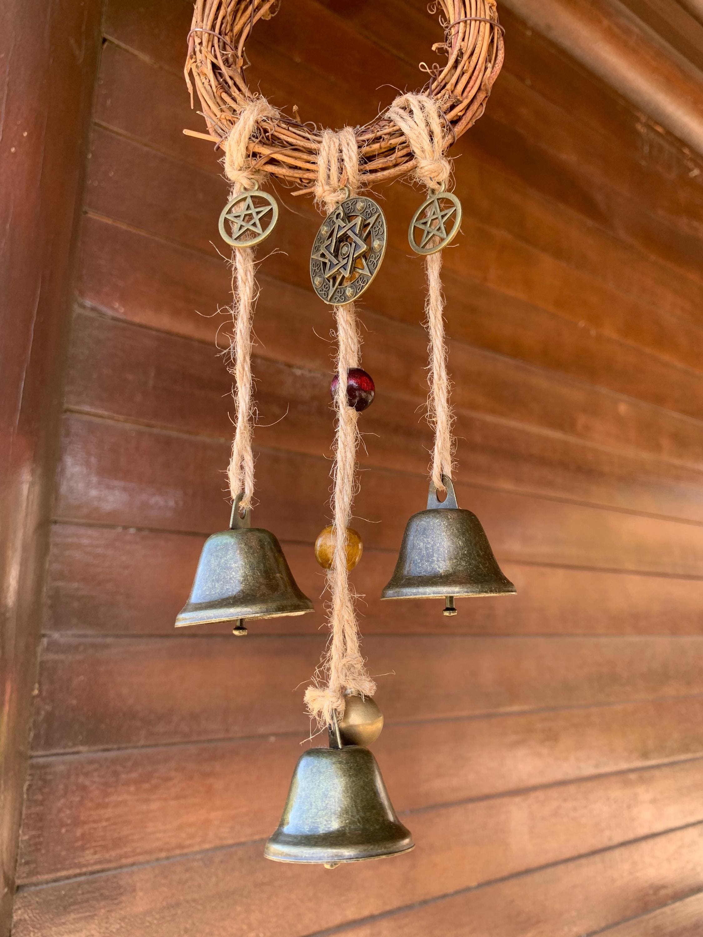 Witch Bells for Door Protection, Pagan Home Blessing,Negative Energy Cleansing, Spiritual Gift