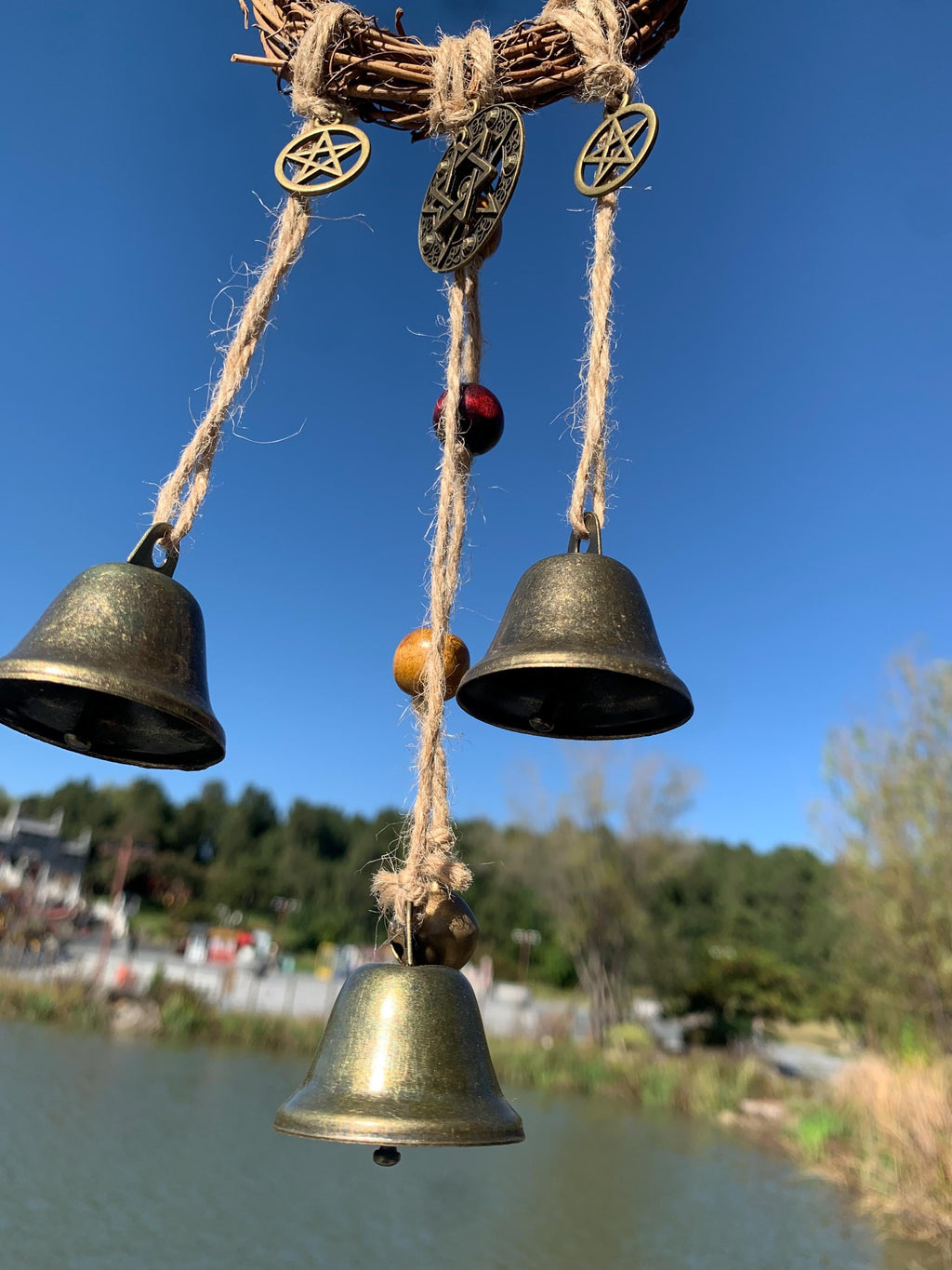 Witch Bells for Door Protection, Pagan Home Blessing,Negative Energy Cleansing, Spiritual Gift
