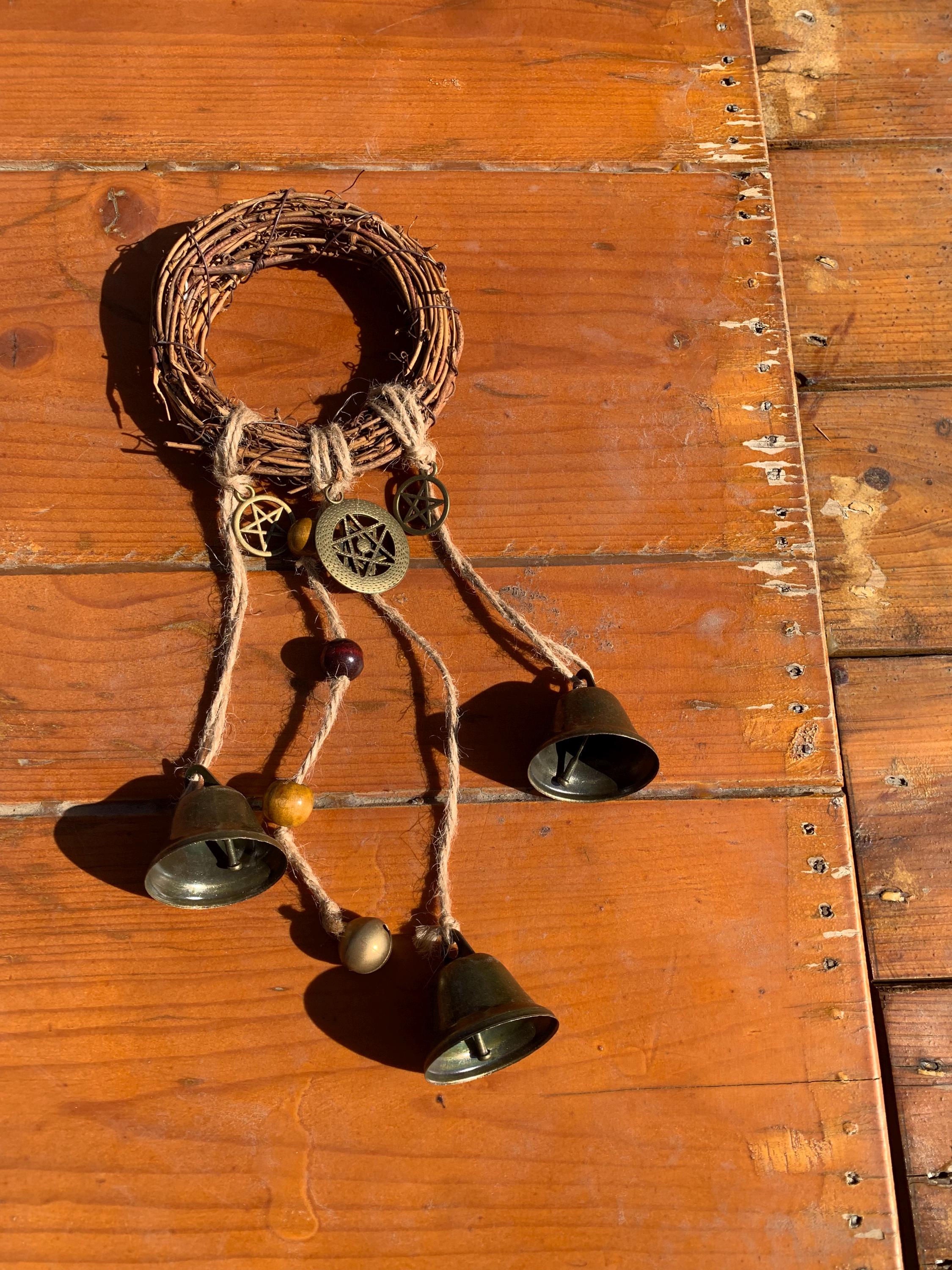 Witch Bells for Door Protection, Pagan Home Blessing,Negative Energy Cleansing, Spiritual Gift