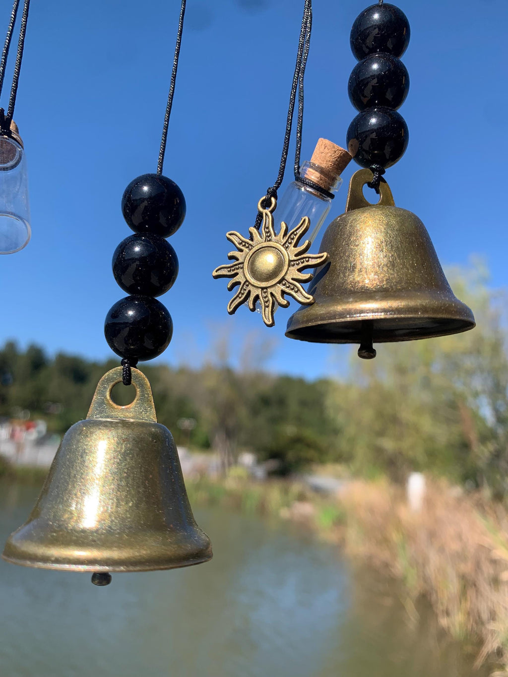 Witch Bells Door Knob Hanger,  Protection Charm, Wiccan Decor, Spiritual Gift