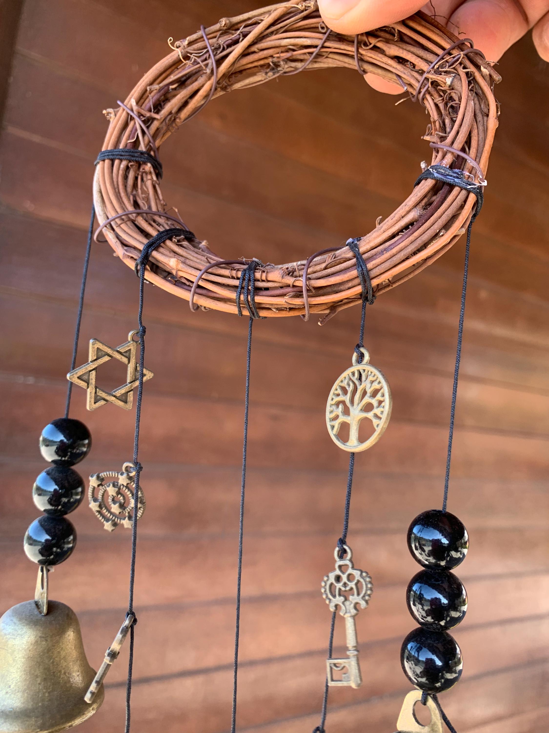 Handmade Witch Bells Door Knob Hanger, Folk Magic & Protection, Gift for Witch