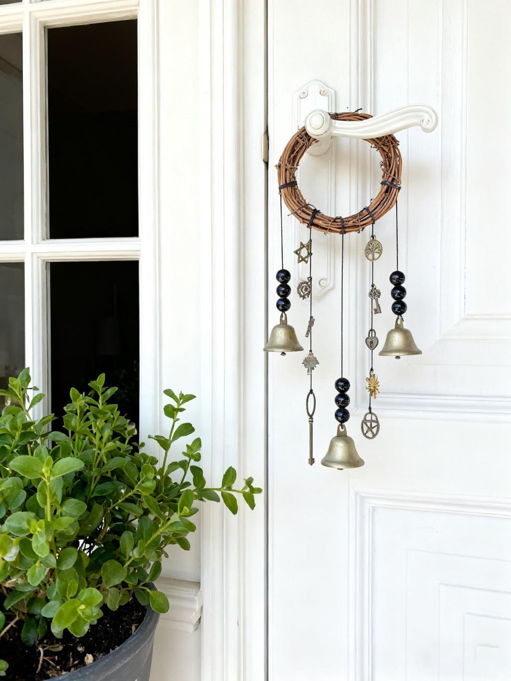 Handmade Witch Bells Door Knob Hanger, Folk Magic & Protection, Gift for Witch
