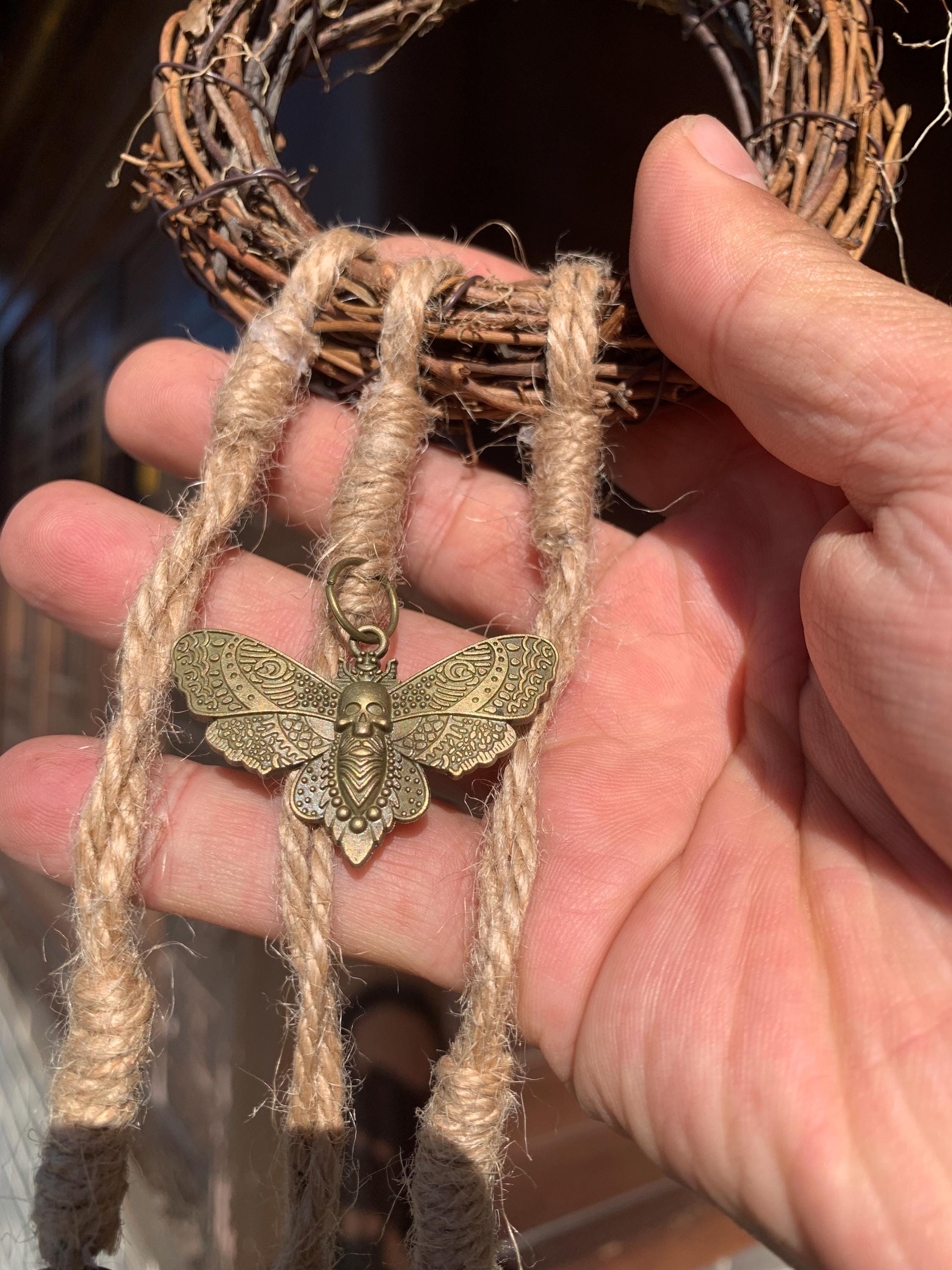 Wreath Witch Bells Door for Home Protection, Good Luck Charm, Yule Gift for Her