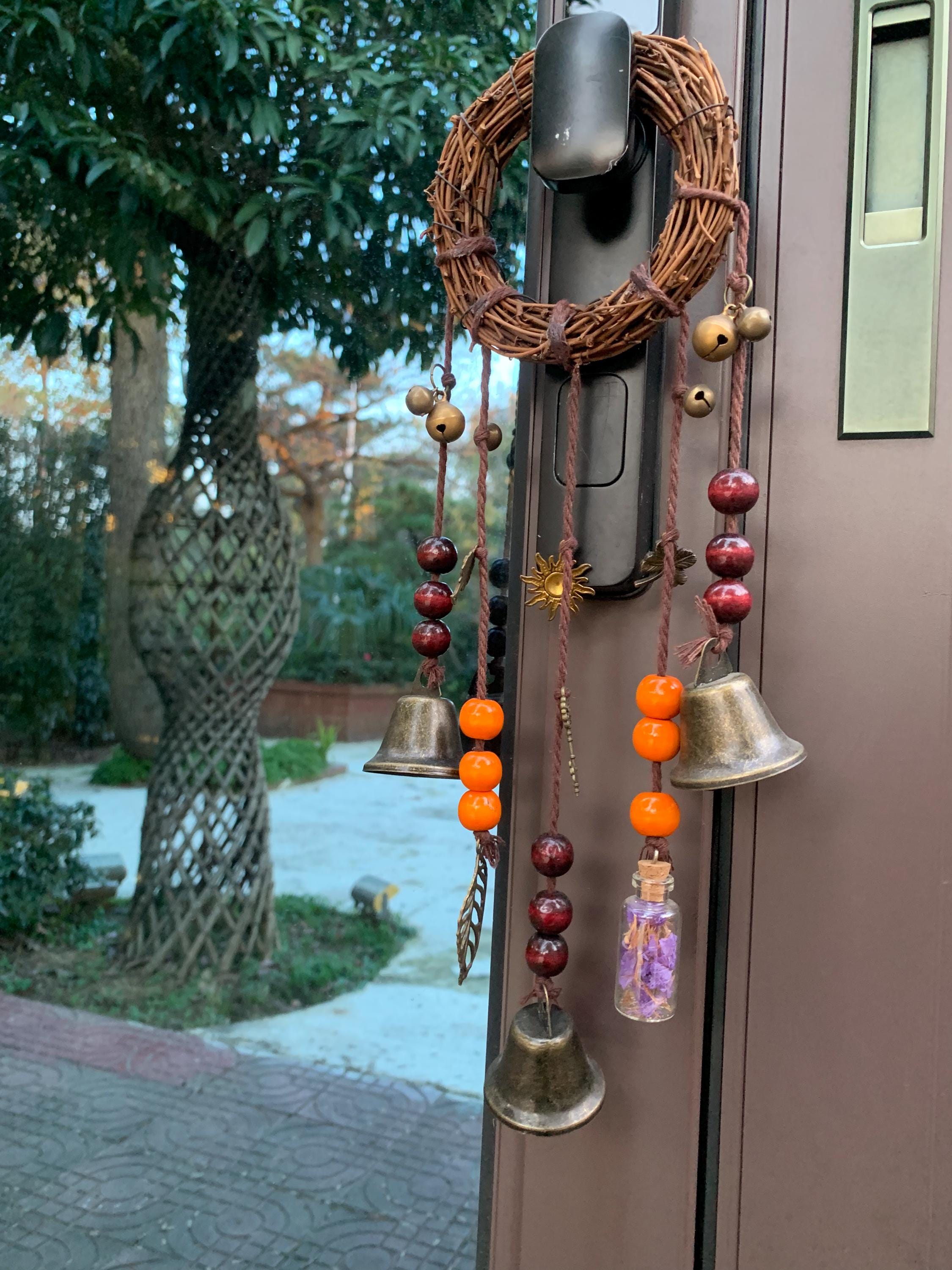 Wreath Witch Bells for Home Protection, Ward Off Negative Energy, Pagan Yule Gift