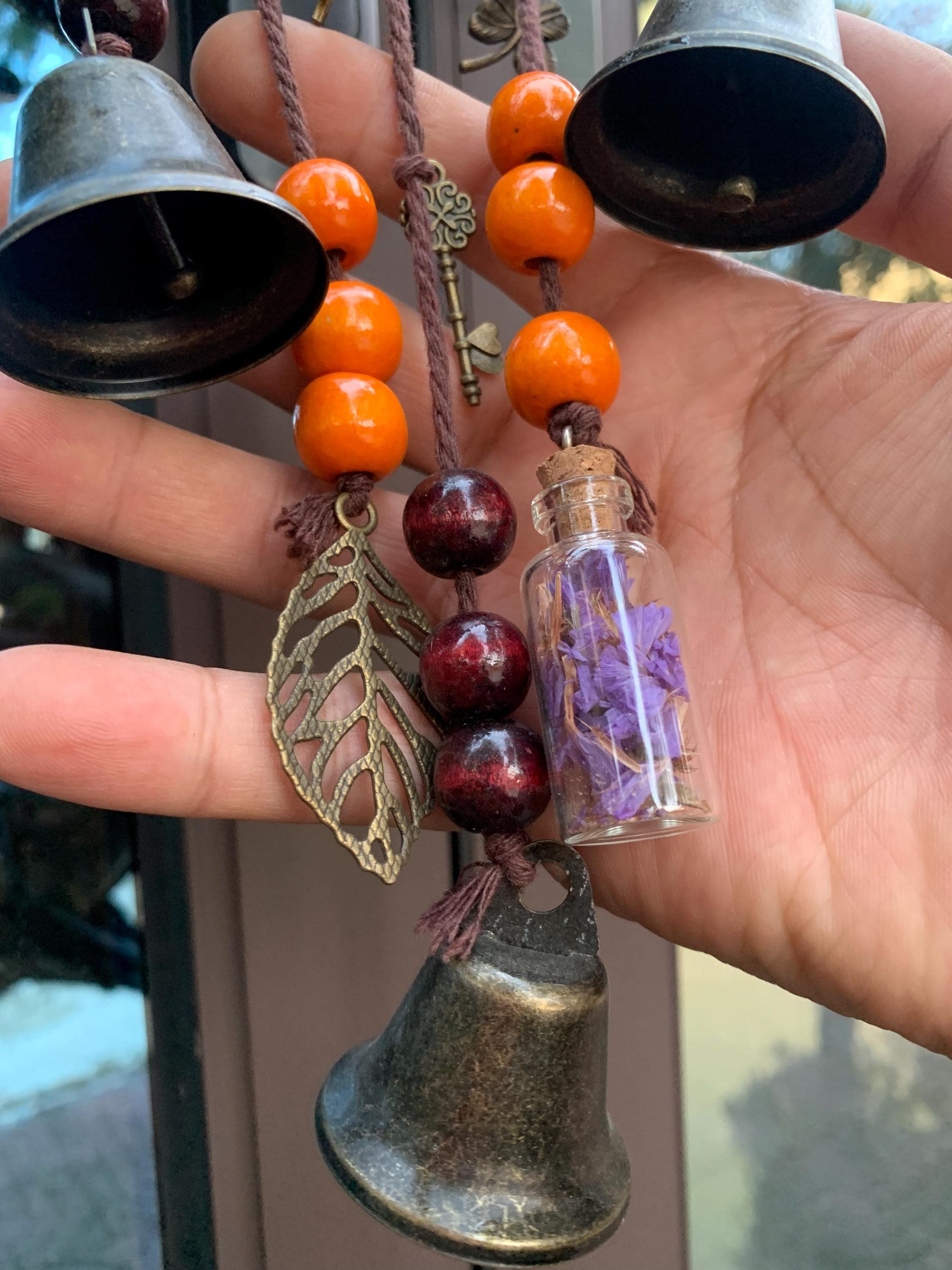 Wreath Witch Bells for Home Protection, Ward Off Negative Energy, Pagan Yule Gift
