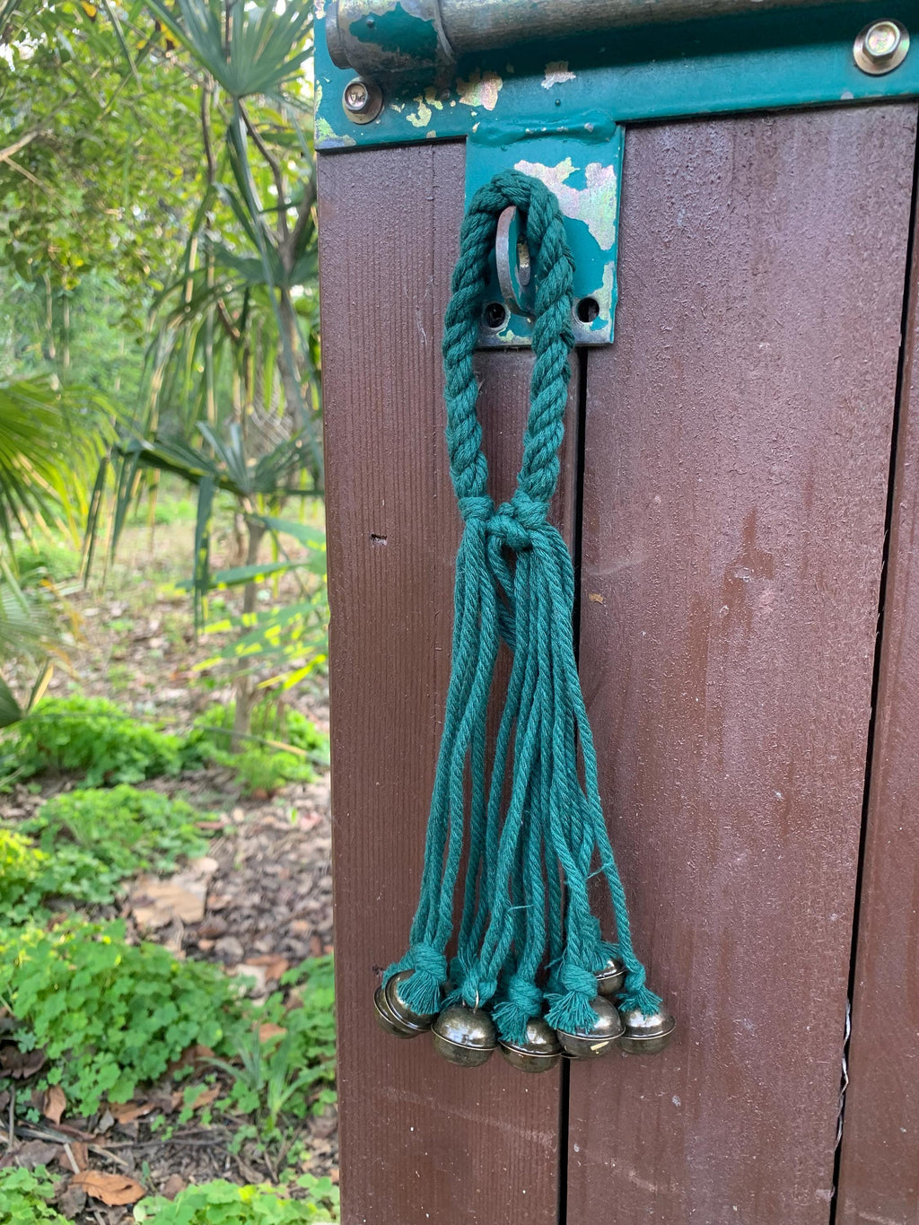 Handmade Dark Green Witch Bells, Home Protection Charm for Pagan and Wiccan Altar