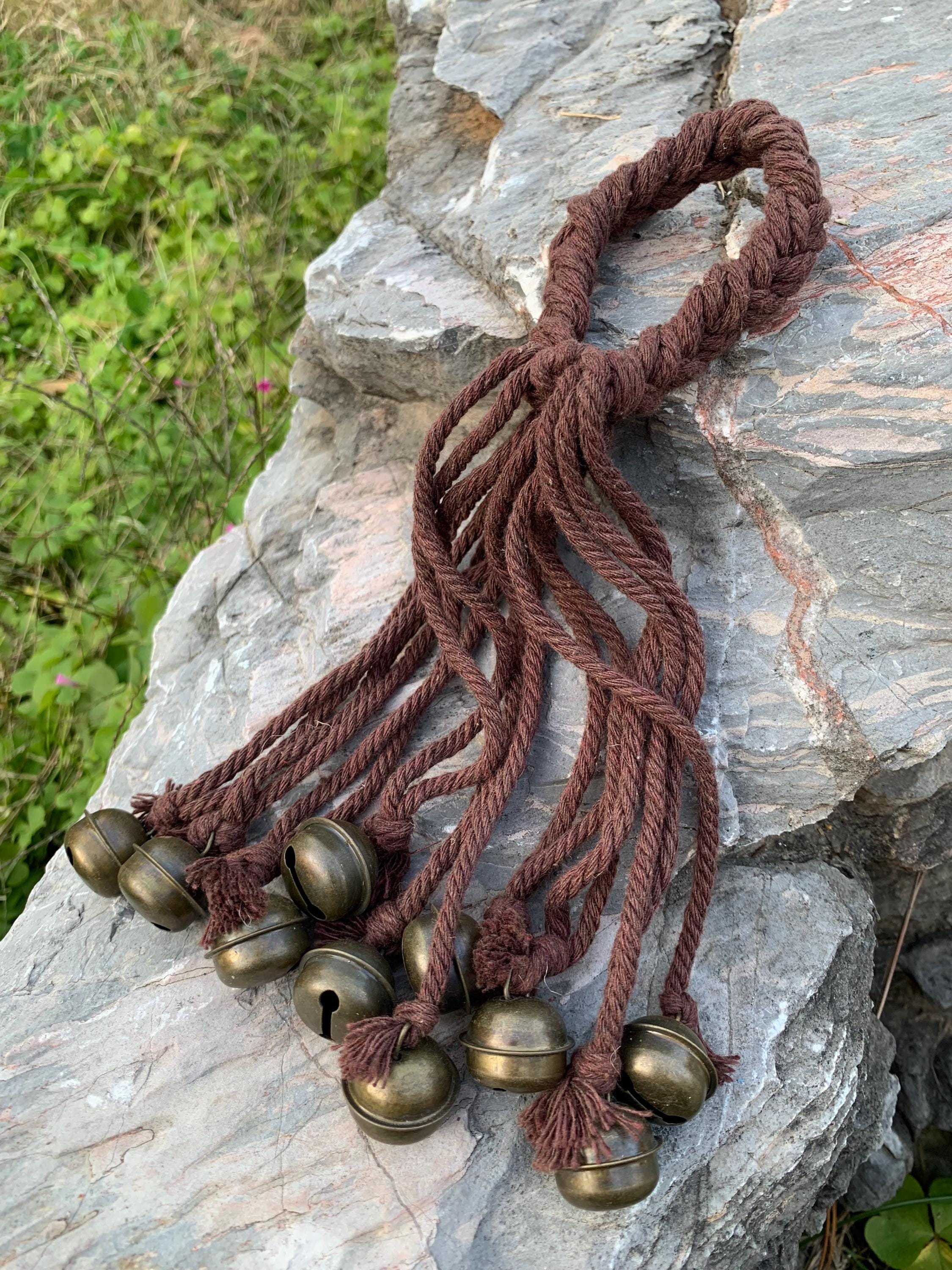 Brown Hanging Witch Bells for Door Protection,  Ward Off Negativity, Witchcraft Supplies & Gothic Home Decor