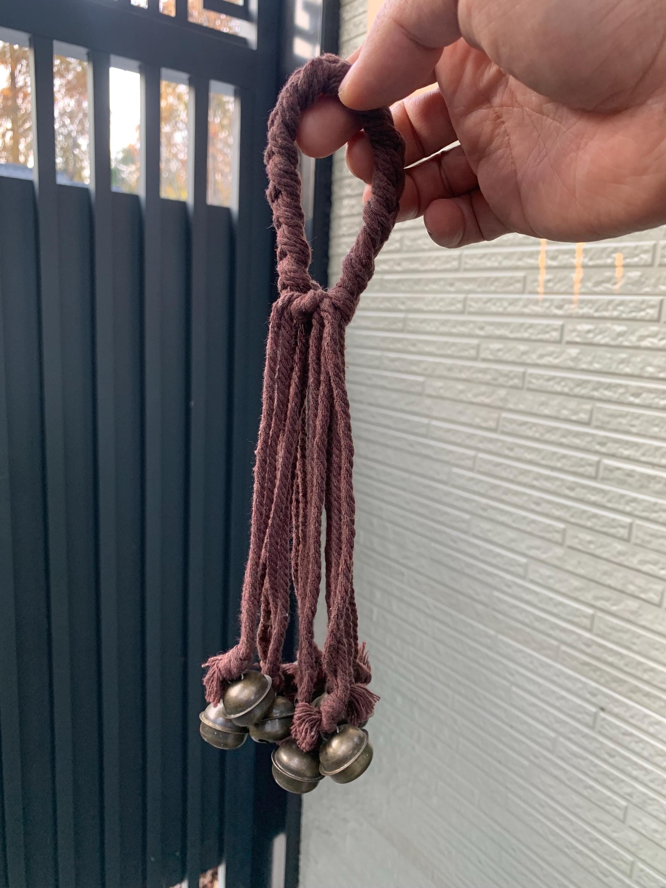 Brown Hanging Witch Bells for Door Protection,  Ward Off Negativity, Witchcraft Supplies & Gothic Home Decor